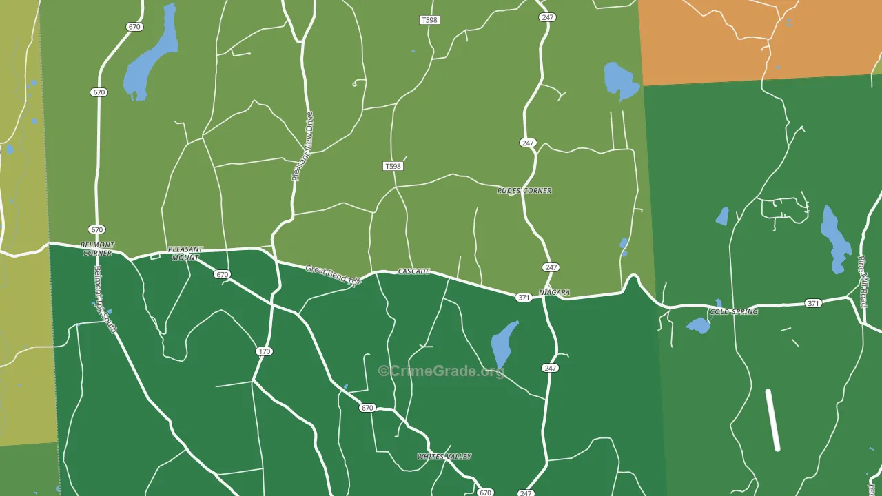 18453, PA Map of Drug-Related Crime Rates