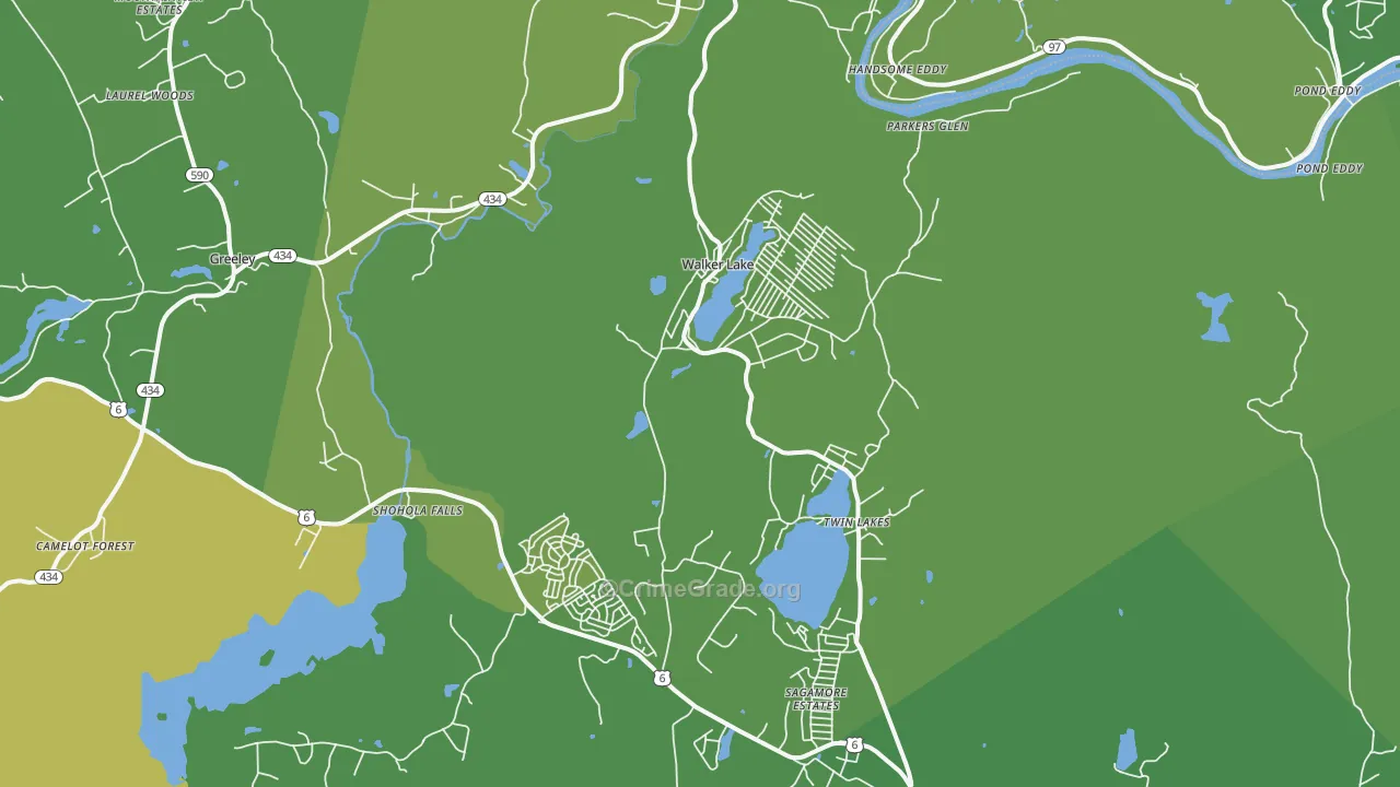 18458, PA Map of Drug-Related Crime Rates