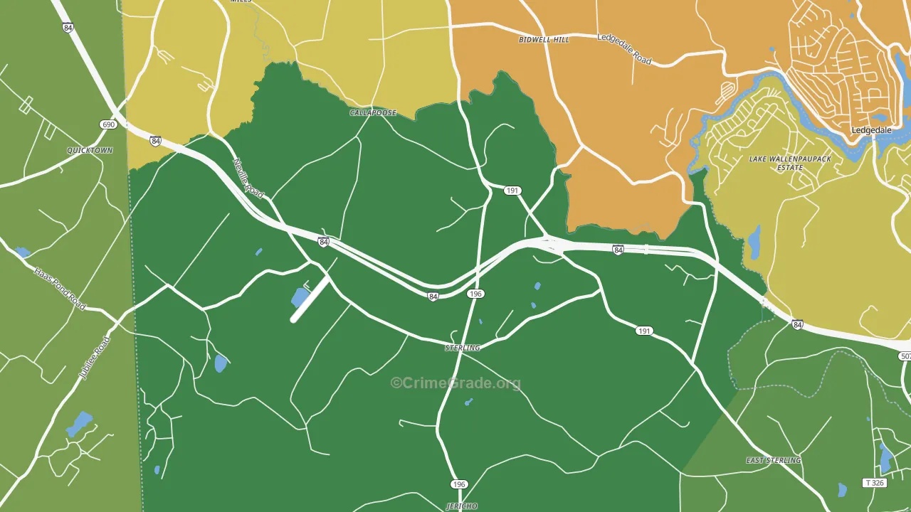 18463, PA Map of Drug-Related Crime Rates
