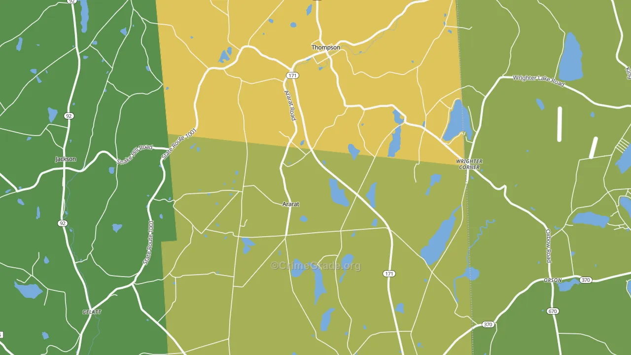 18465, PA Map of Drug-Related Crime Rates