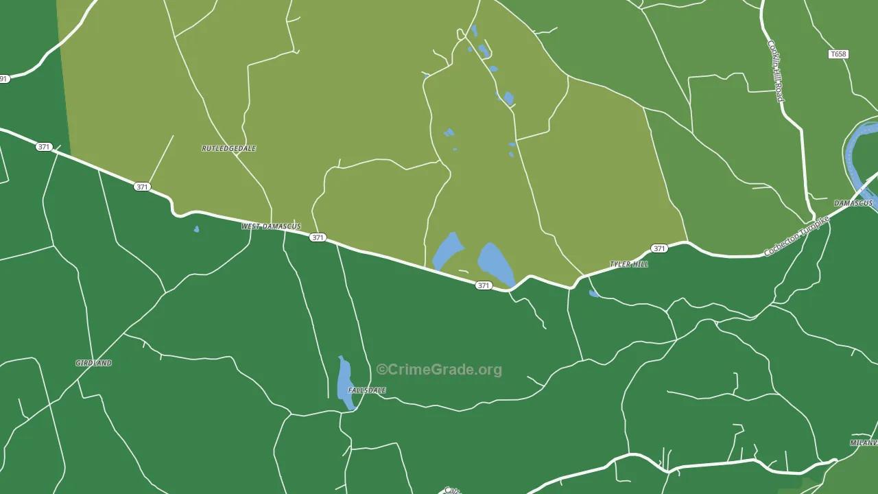 18469, PA Map of Drug-Related Crime Rates