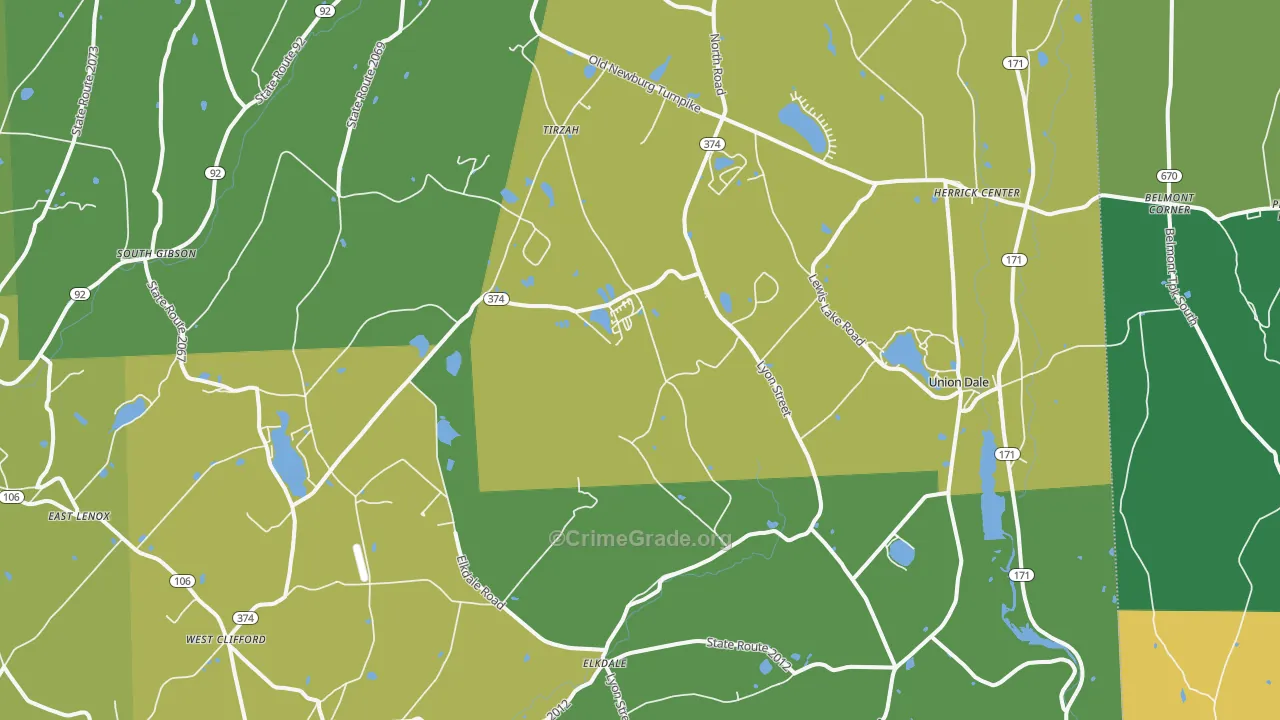 18470, PA Map of Drug-Related Crime Rates