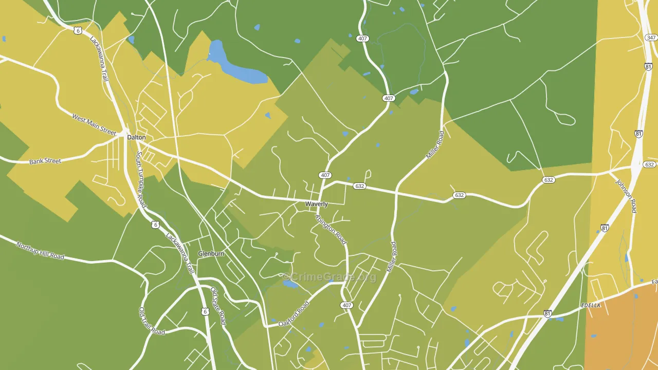 18471, PA Map of Drug-Related Crime Rates