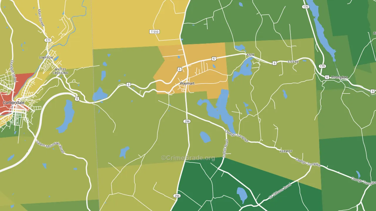 18472, PA Map of Drug-Related Crime Rates