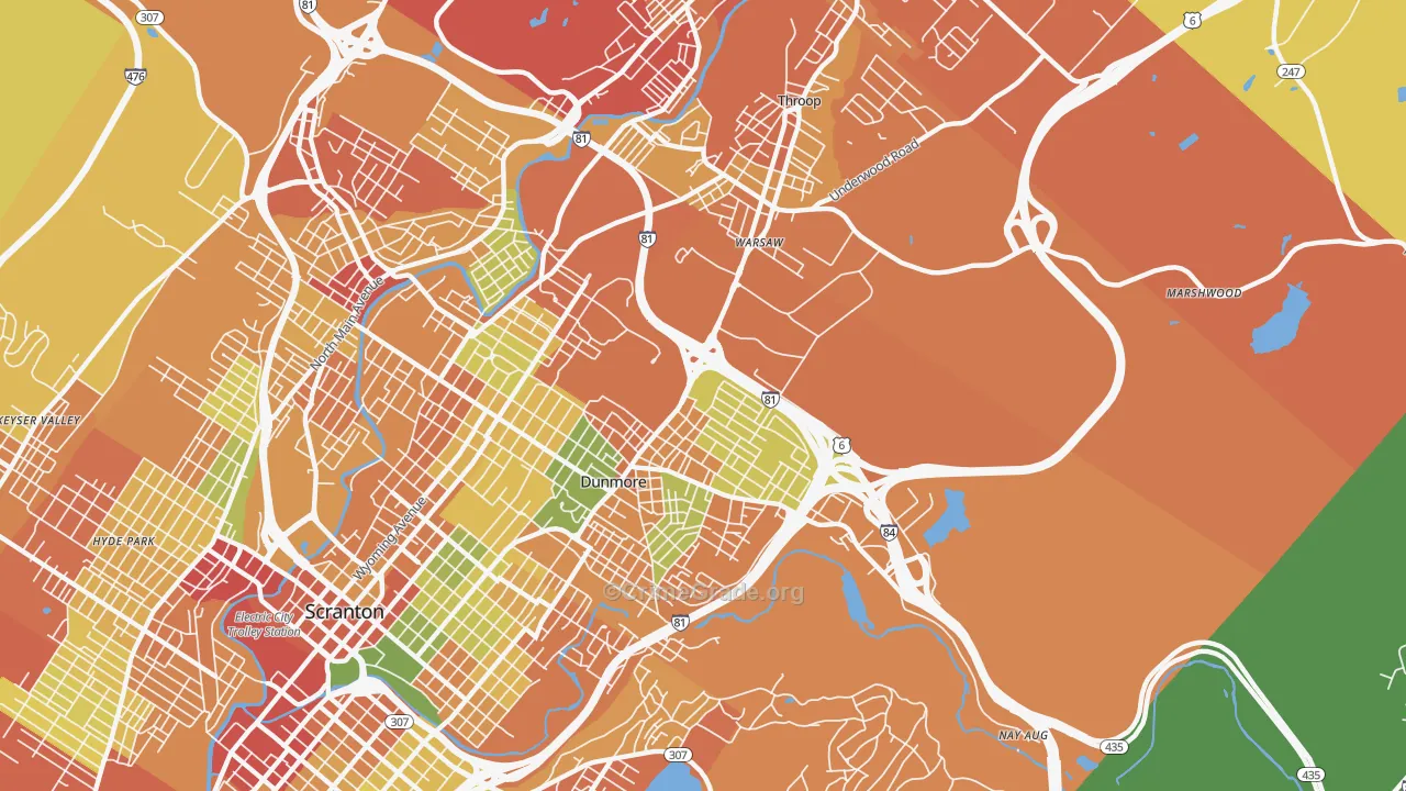 18512, PA Map of Drug-Related Crime Rates