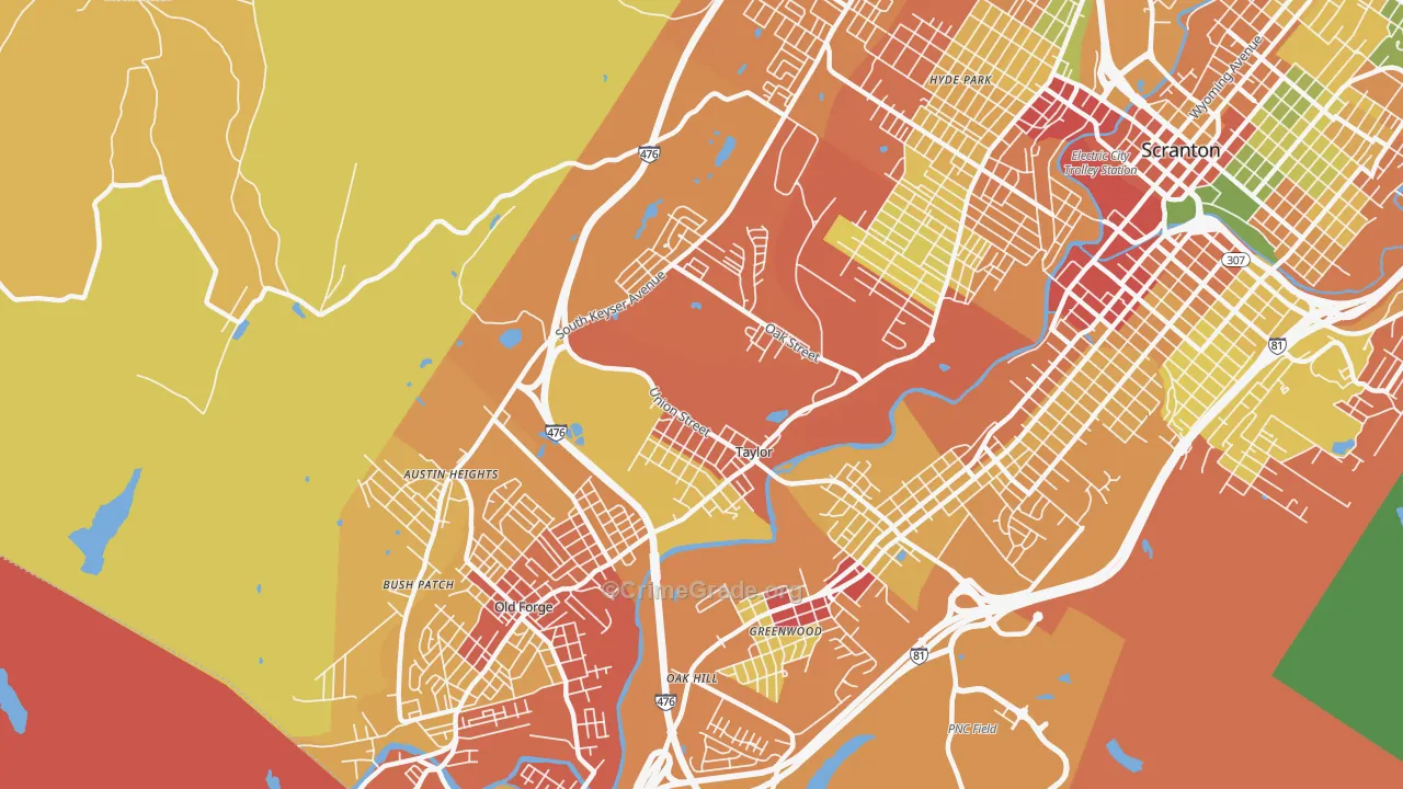18517, PA Map of Drug-Related Crime Rates