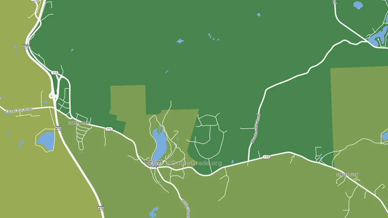 18602, PA Map of Drug-Related Crime Rates
