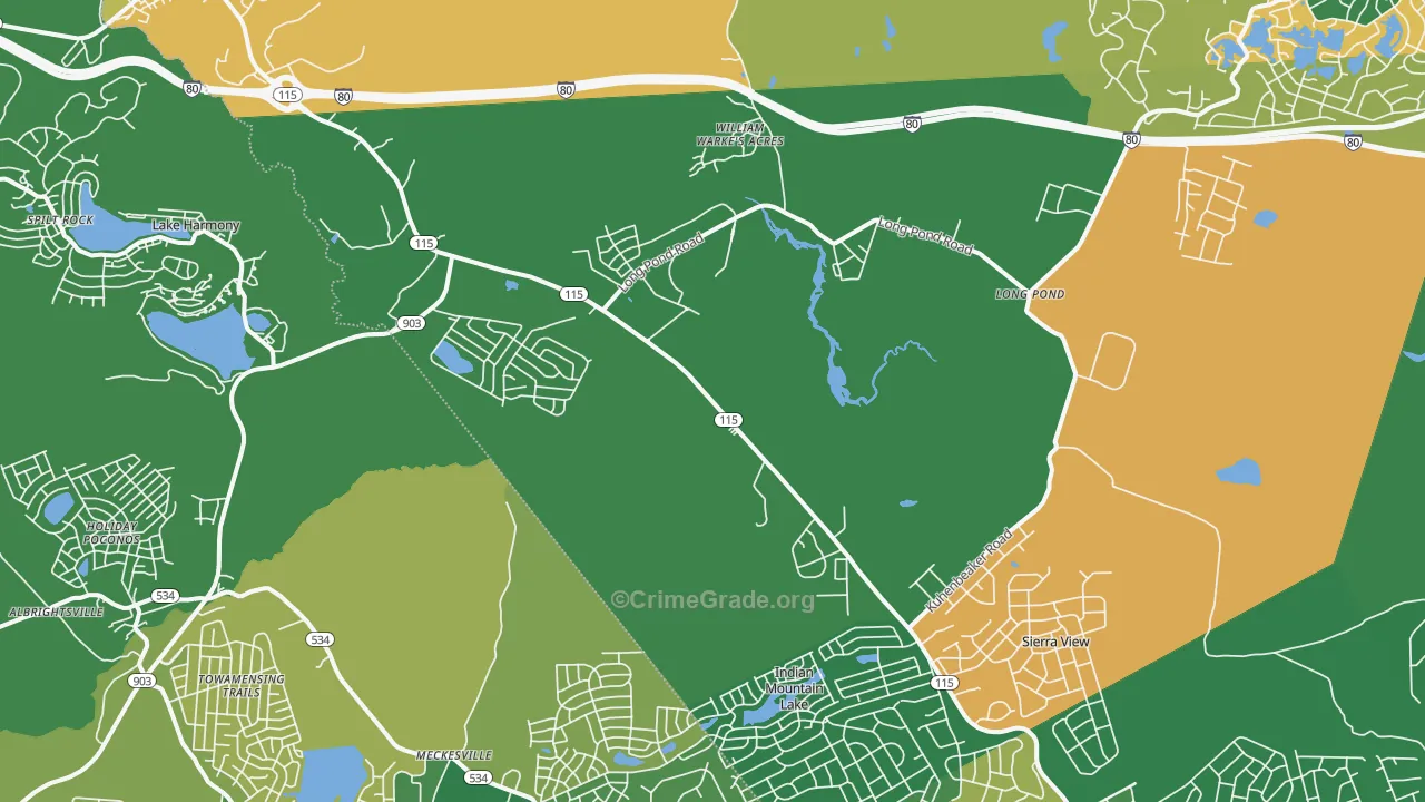 18610, PA Map of Drug-Related Crime Rates
