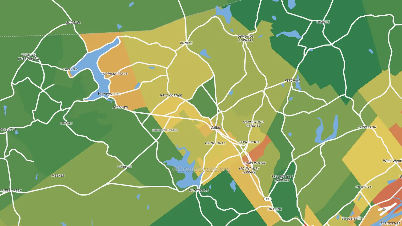 18612, PA Map of Drug-Related Crime Rates
