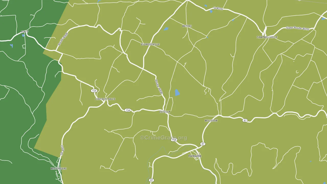 18616, PA Map of Drug-Related Crime Rates