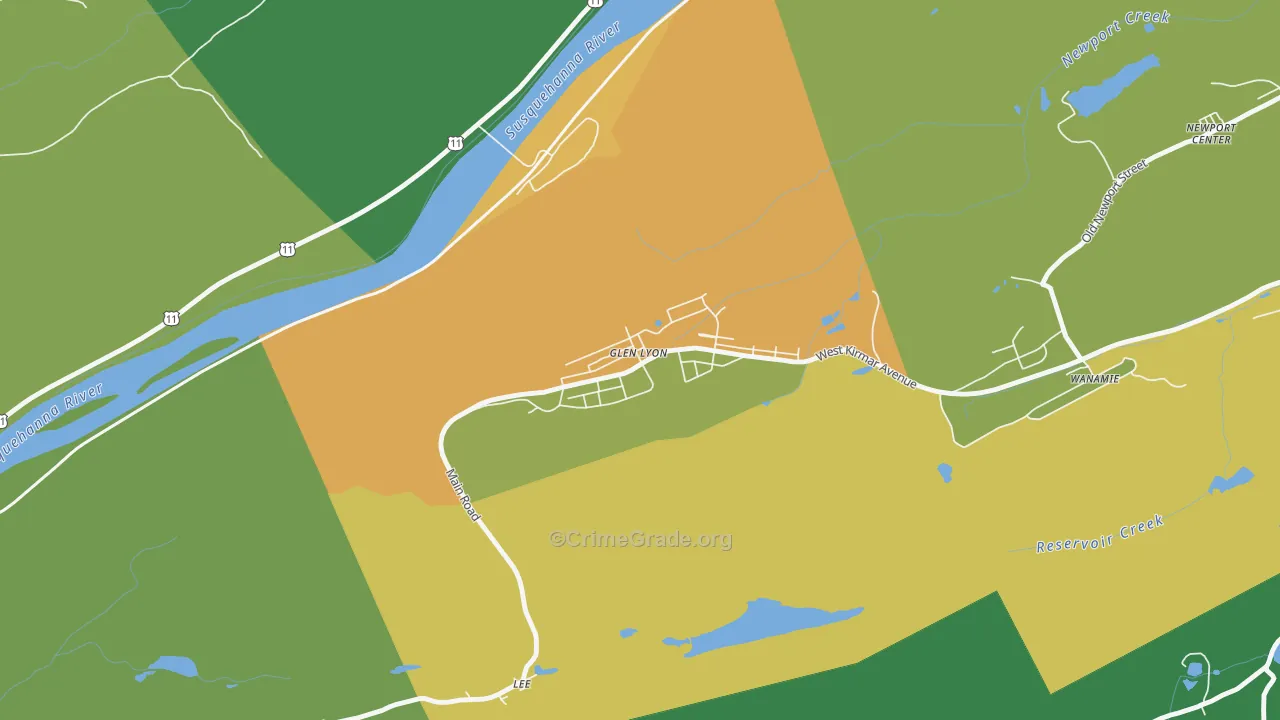 18617, PA Map of Drug-Related Crime Rates