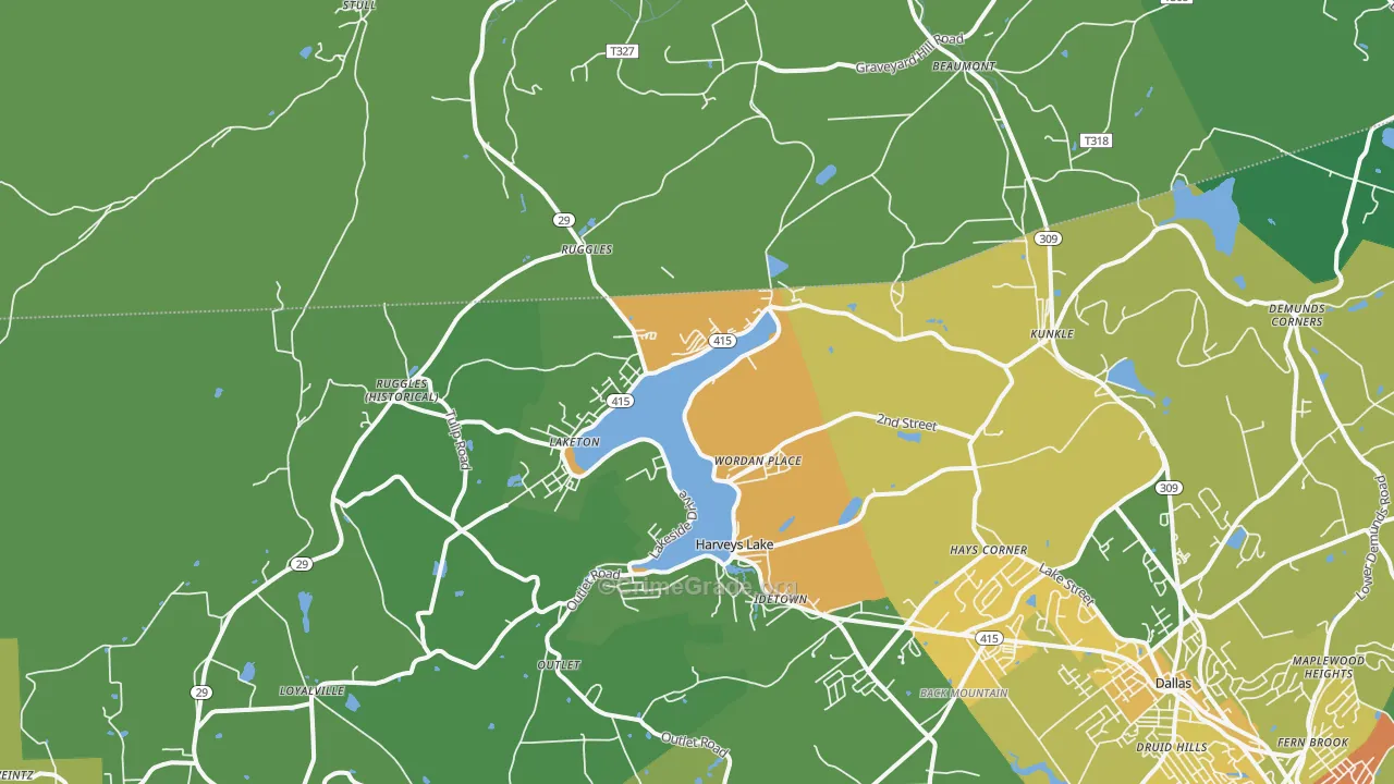 18618, PA Map of Drug-Related Crime Rates
