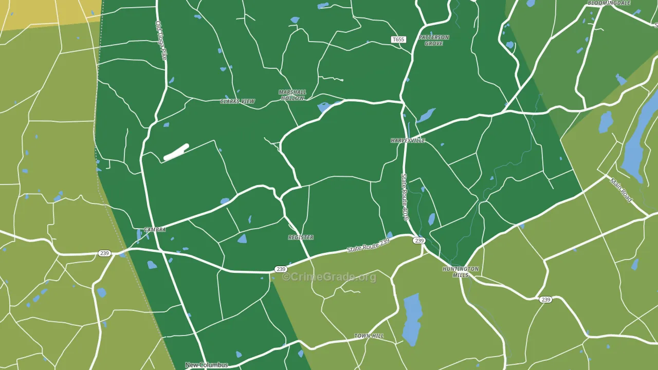 18622, PA Map of Drug-Related Crime Rates