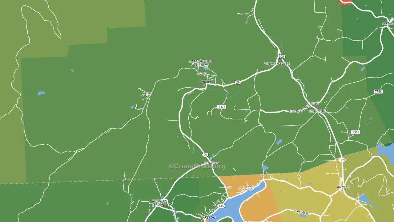 18636, PA Map of Drug-Related Crime Rates