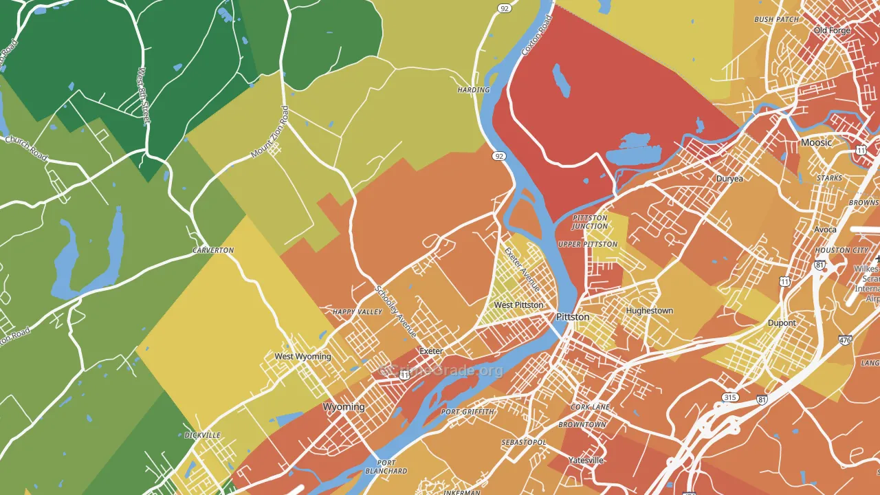 18643, PA Map of Drug-Related Crime Rates