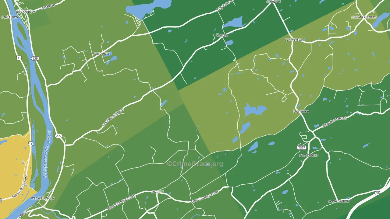 18660, PA Map of Drug-Related Crime Rates
