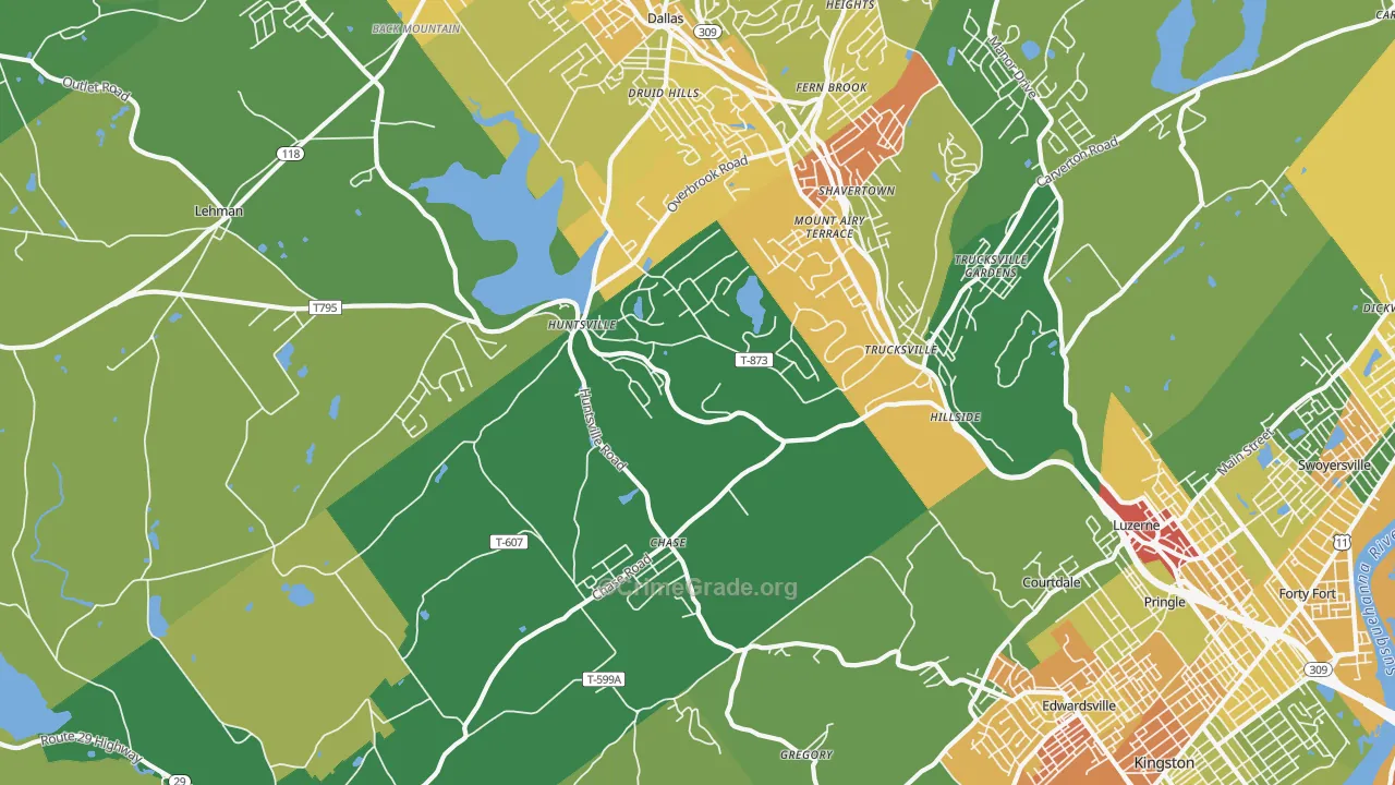 18708, PA Map of Drug-Related Crime Rates