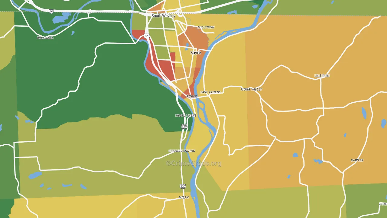 18810, PA Map of Drug-Related Crime Rates