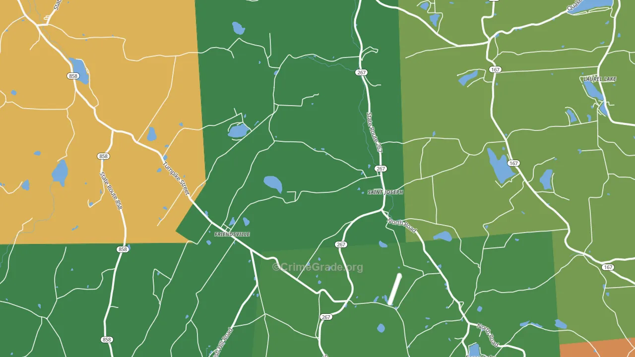 18818, PA Map of Drug-Related Crime Rates
