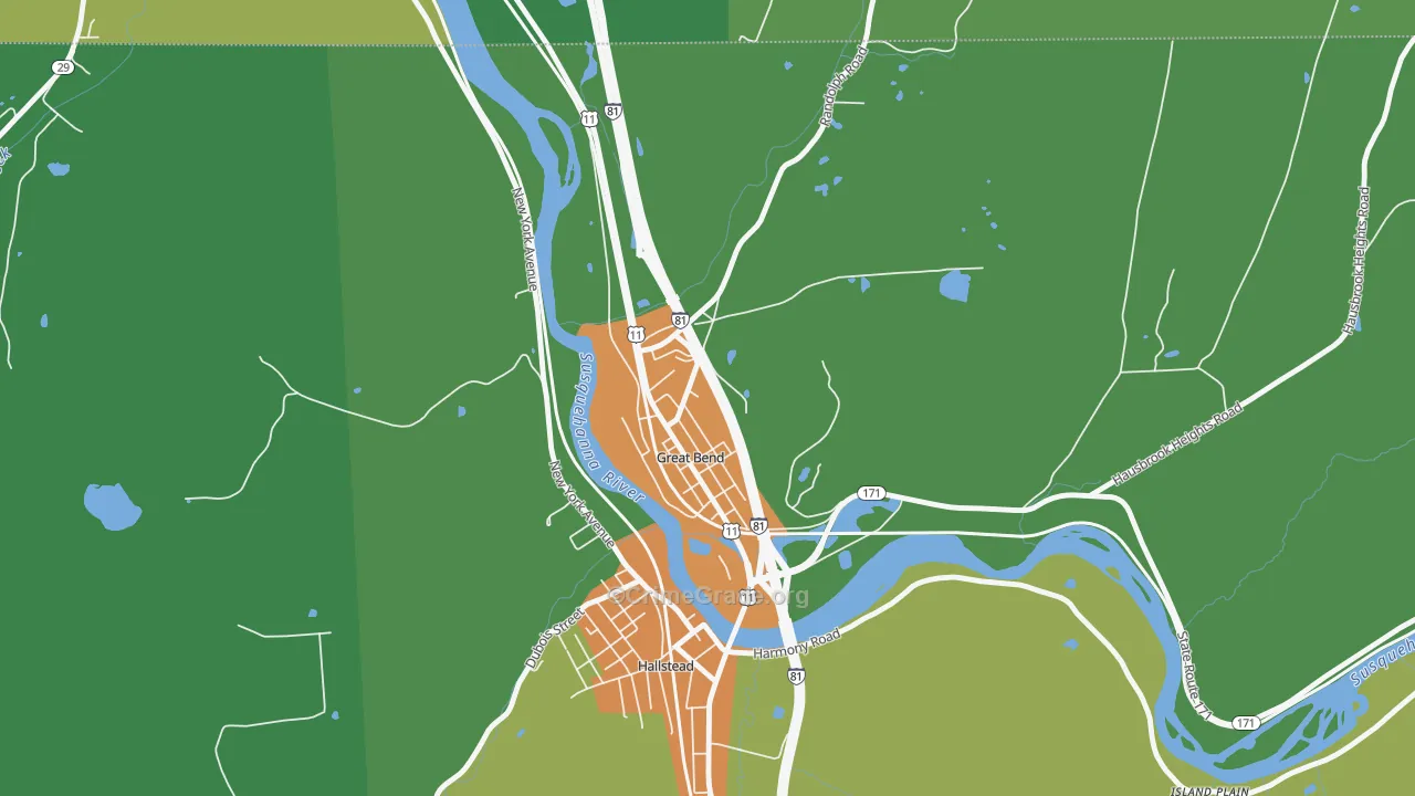 18821, PA Map of Drug-Related Crime Rates
