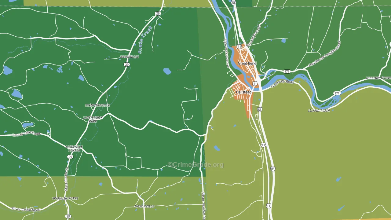 18822, PA Map of Drug-Related Crime Rates