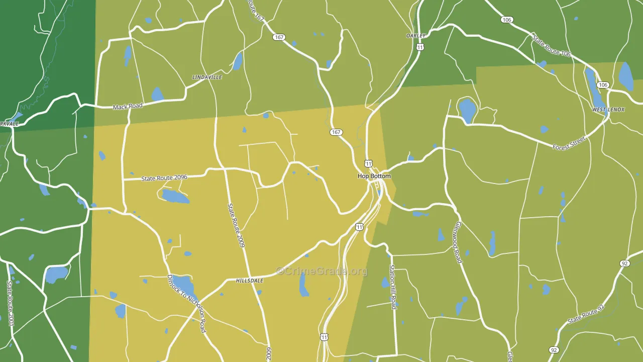 18824, PA Map of Drug-Related Crime Rates
