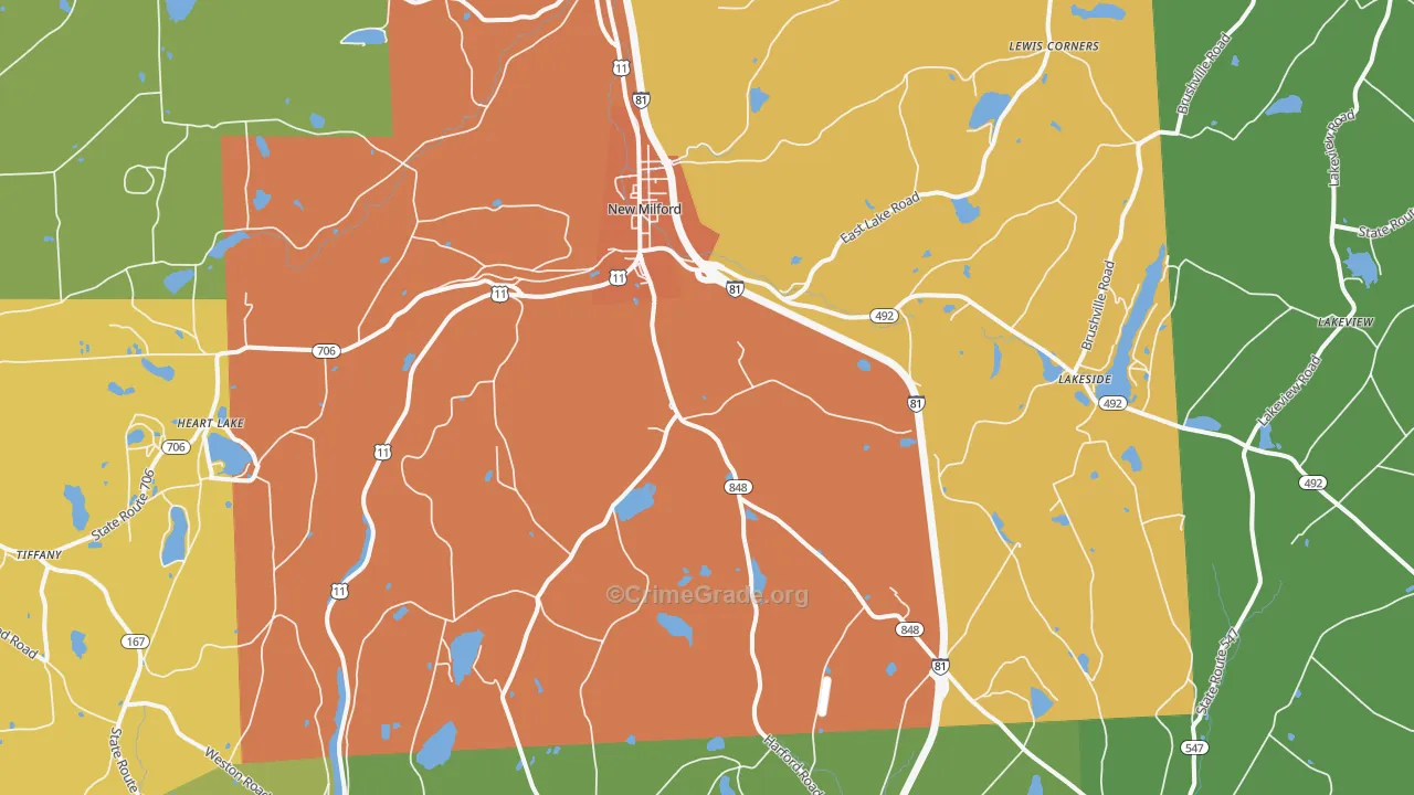 18834, PA Map of Drug-Related Crime Rates