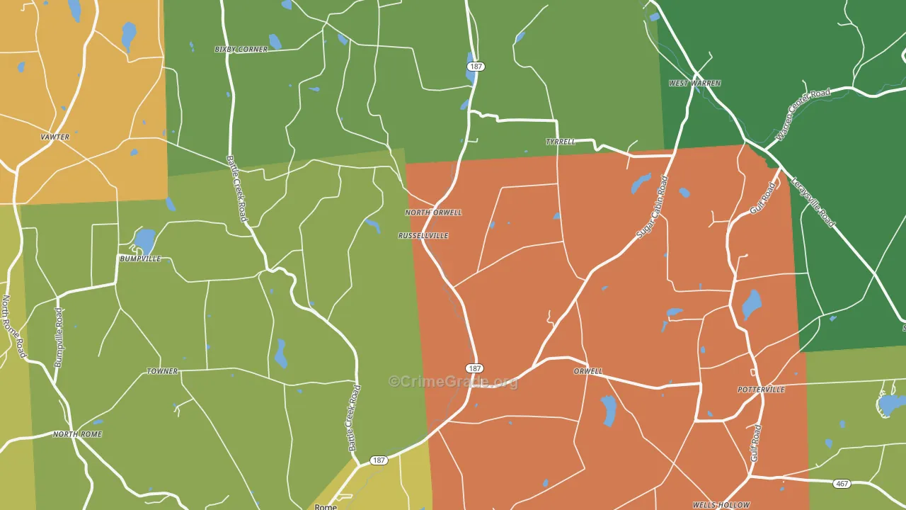 18837, PA Map of Drug-Related Crime Rates