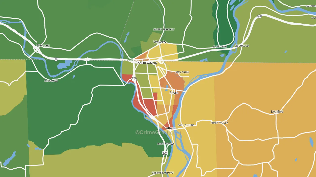 18840, PA Map of Drug-Related Crime Rates