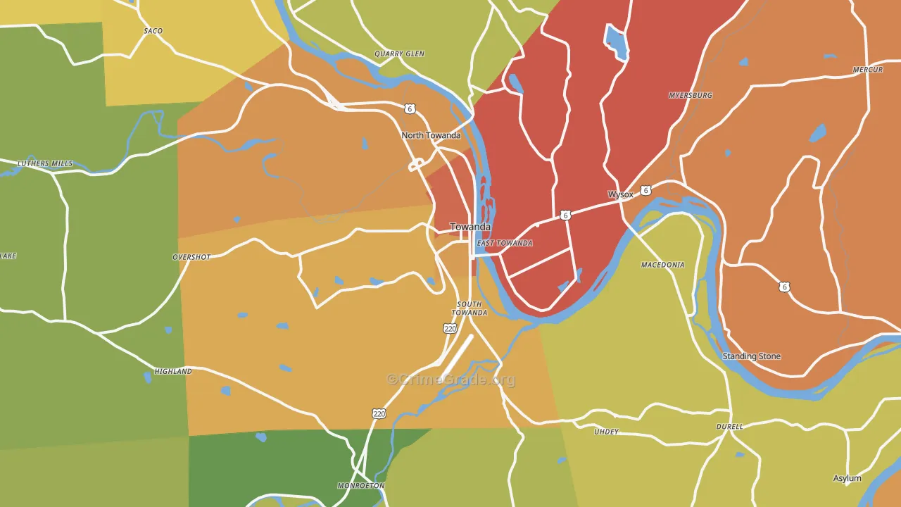 18848, PA Map of Drug-Related Crime Rates