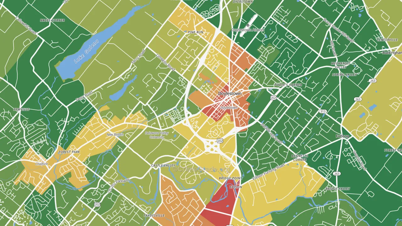 18901, PA Map of Drug-Related Crime Rates