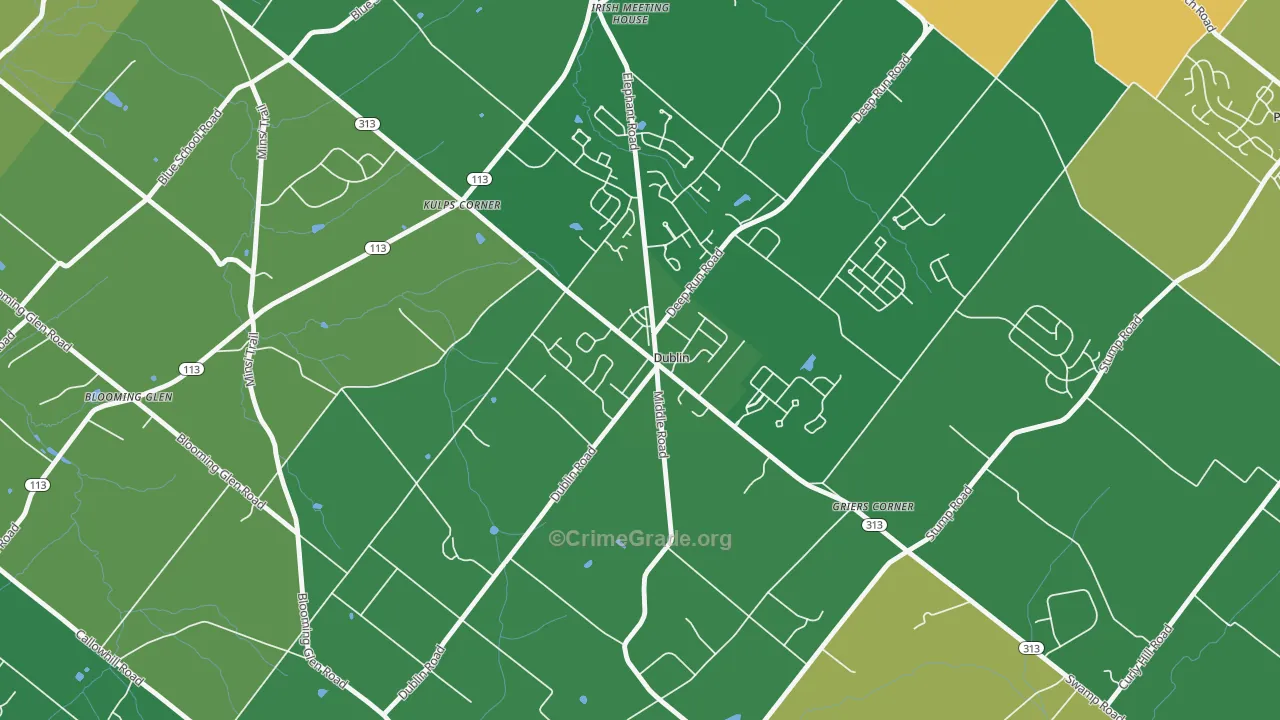 18917, PA Map of Drug-Related Crime Rates
