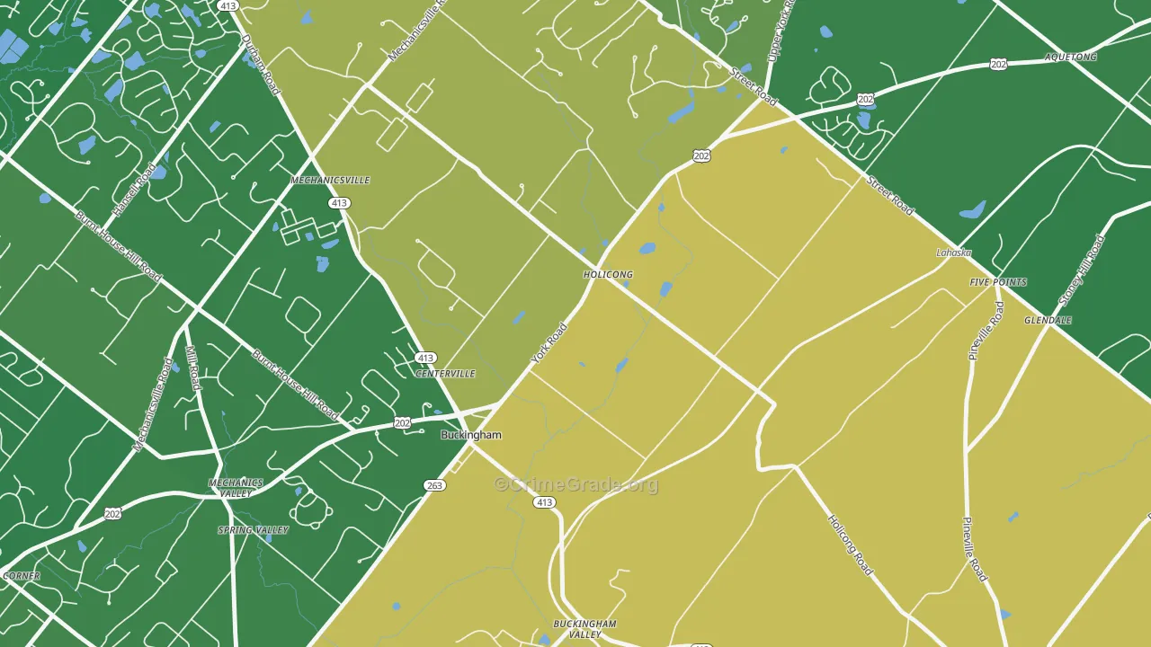 18928, PA Map of Drug-Related Crime Rates