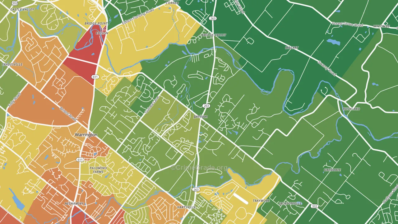 18929, PA Map of Drug-Related Crime Rates