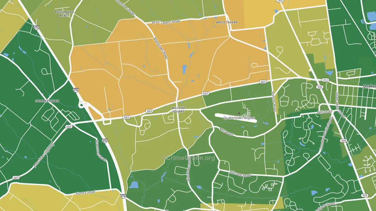 18935, PA Map of Drug-Related Crime Rates