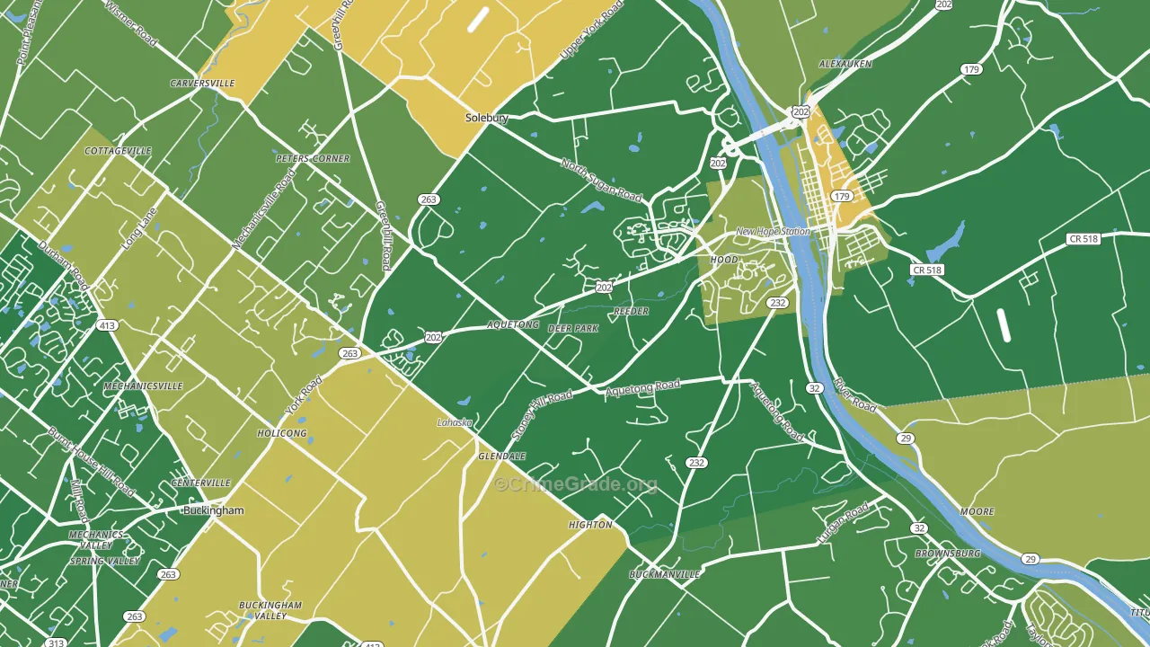 18938, PA Map of Drug-Related Crime Rates