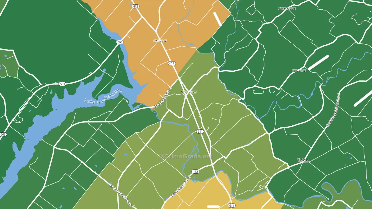 18942, PA Map of Drug-Related Crime Rates
