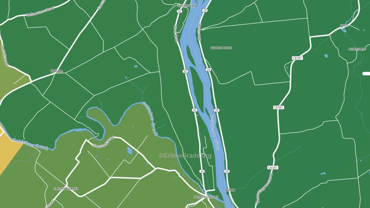 18950, PA Map of Drug-Related Crime Rates