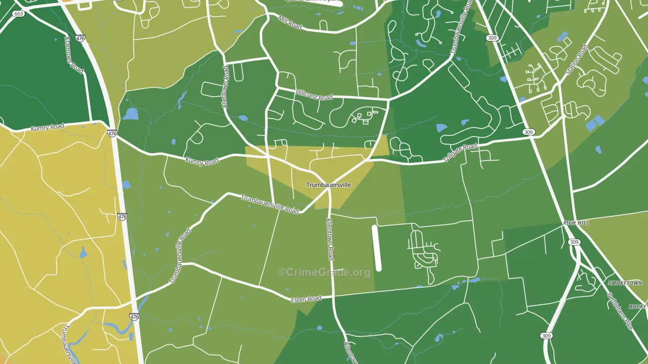 18970, PA Map of Drug-Related Crime Rates