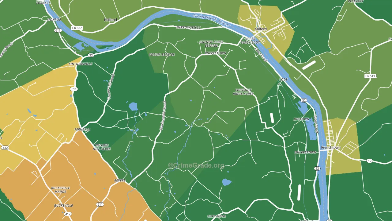 18972, PA Map of Drug-Related Crime Rates