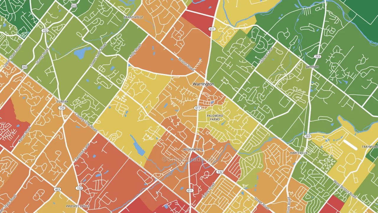 18976, PA Map of Drug-Related Crime Rates