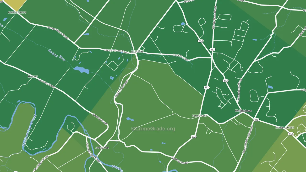 18980, PA Map of Drug-Related Crime Rates