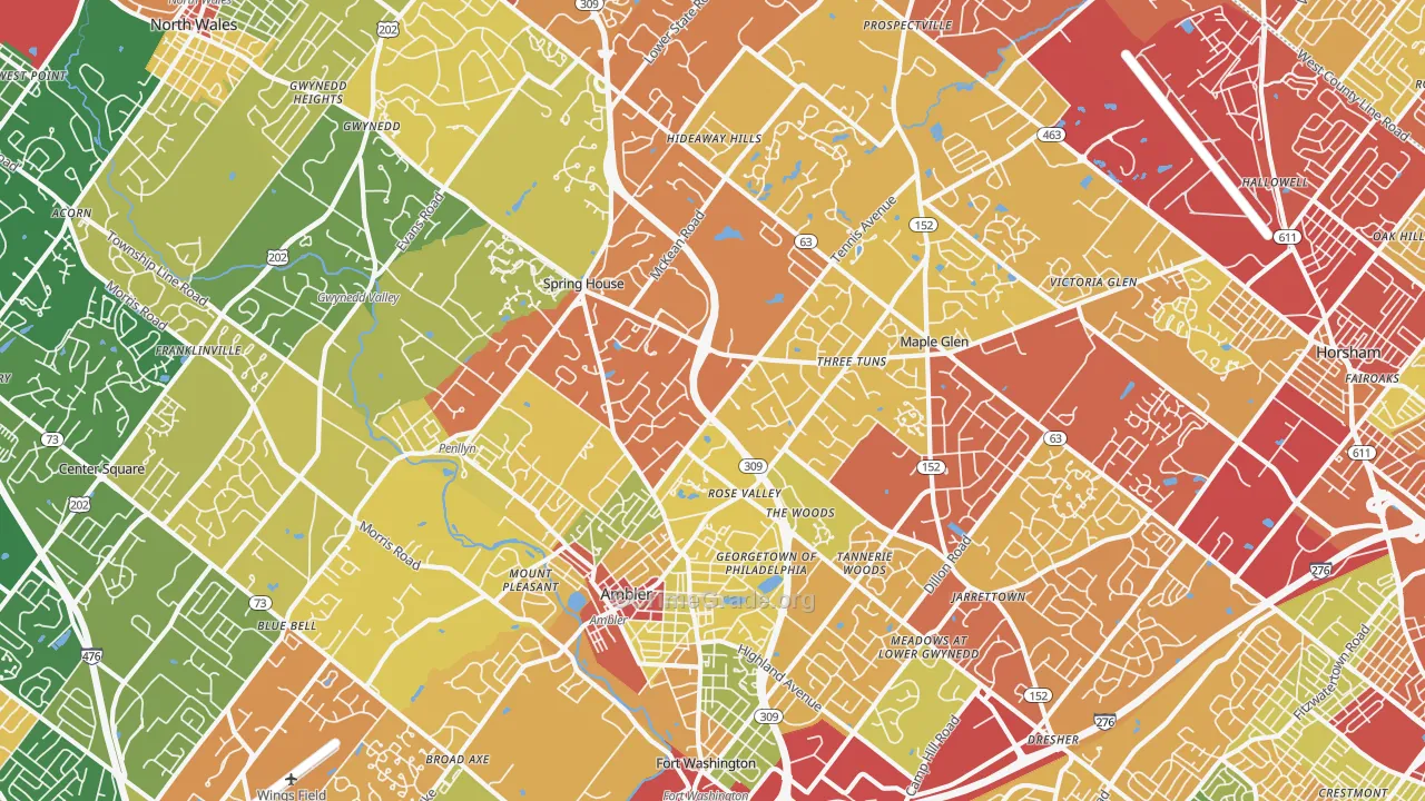 19002, PA Map of Drug-Related Crime Rates