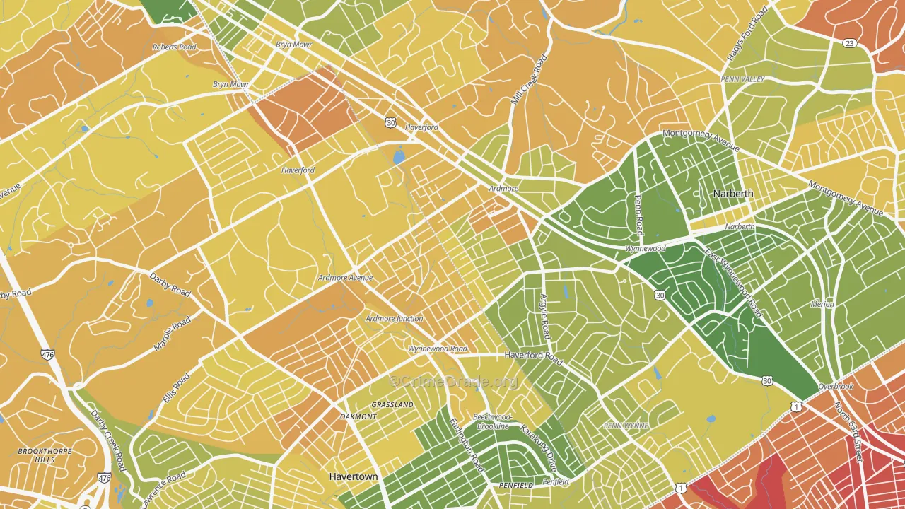 19003, PA Map of Drug-Related Crime Rates