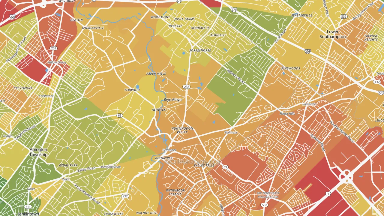 19006, PA Map of Drug-Related Crime Rates