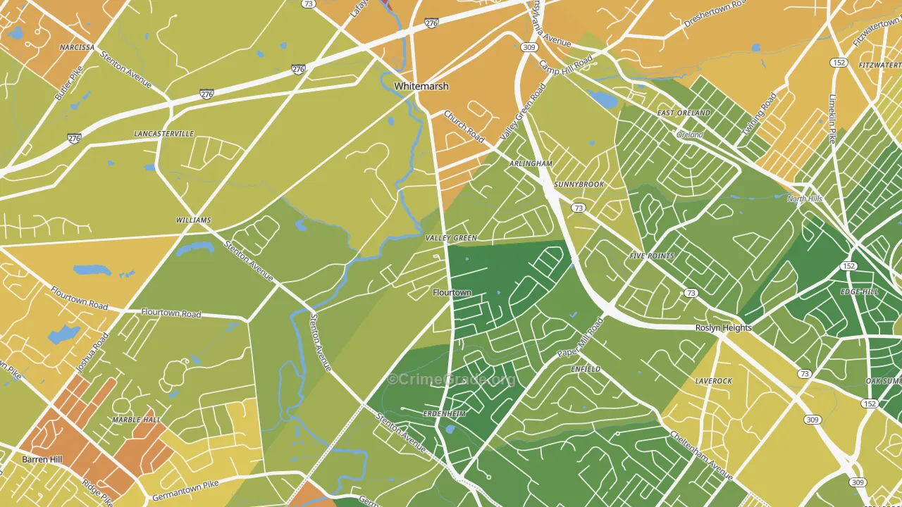 19031, PA Map of Drug-Related Crime Rates