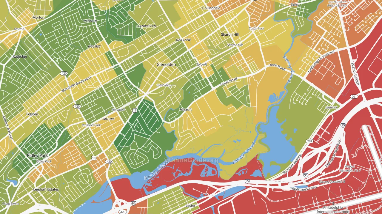 19032, PA Map of Drug-Related Crime Rates