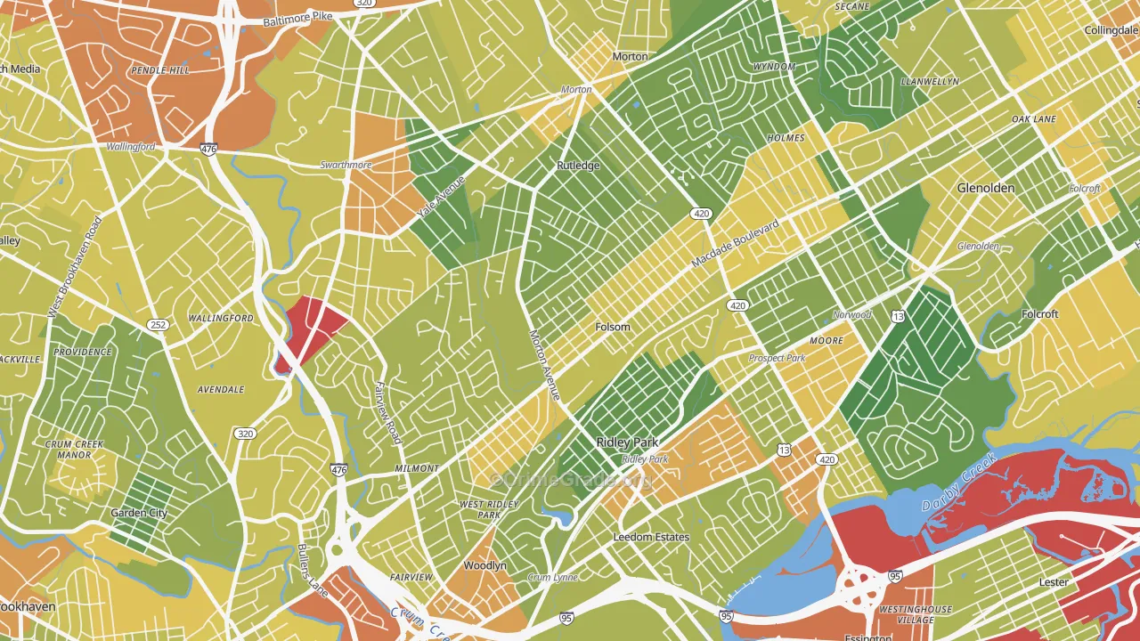 19033, PA Map of Drug-Related Crime Rates