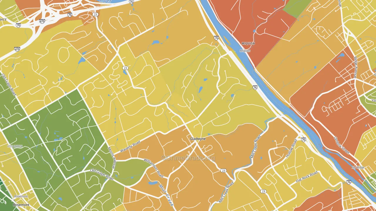 19035, PA Map of Drug-Related Crime Rates