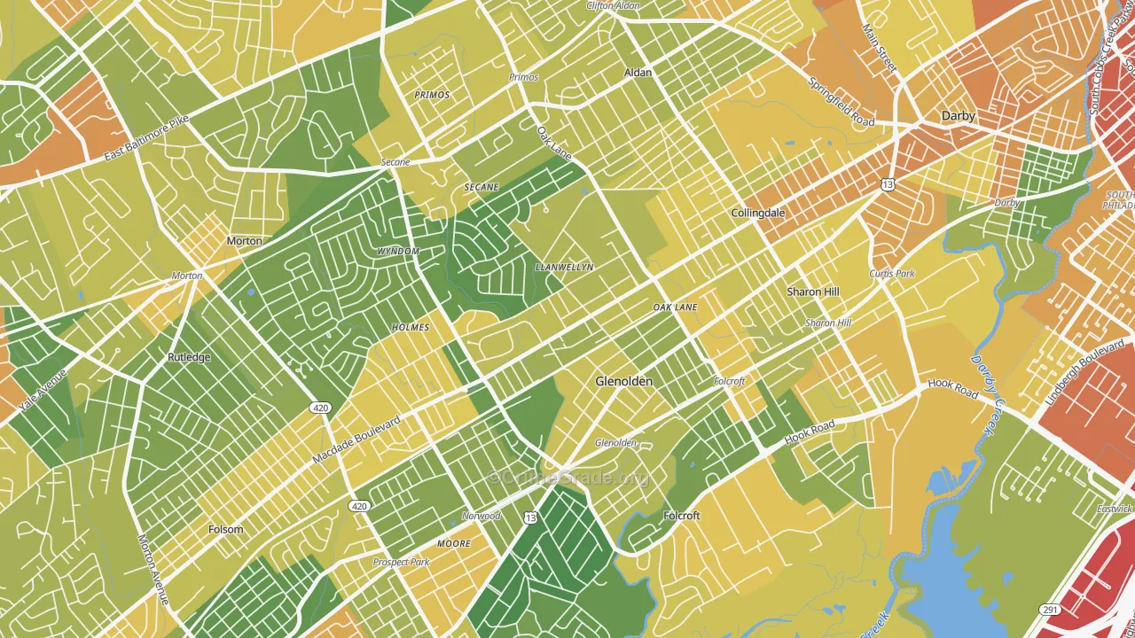 19036, PA Map of Drug-Related Crime Rates